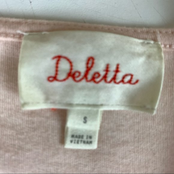 Anthropologie Deletta Ruched ¾ sleeve top size small (fits petite) - Picture 2 of 9